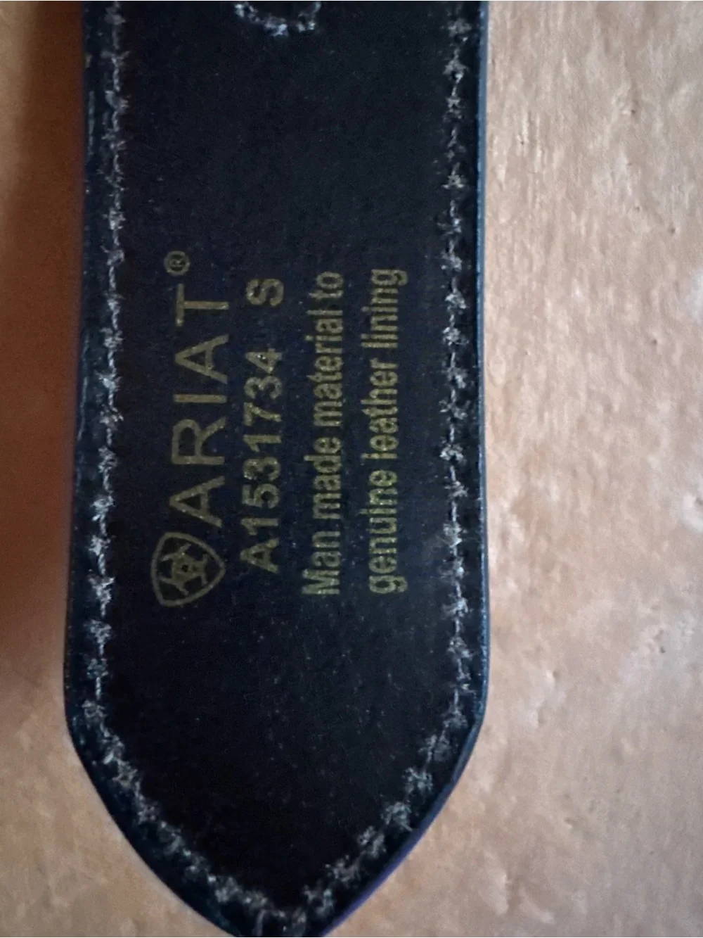 Ariat Western Cheetah Print Canvas Genuine Leather Belt Size S